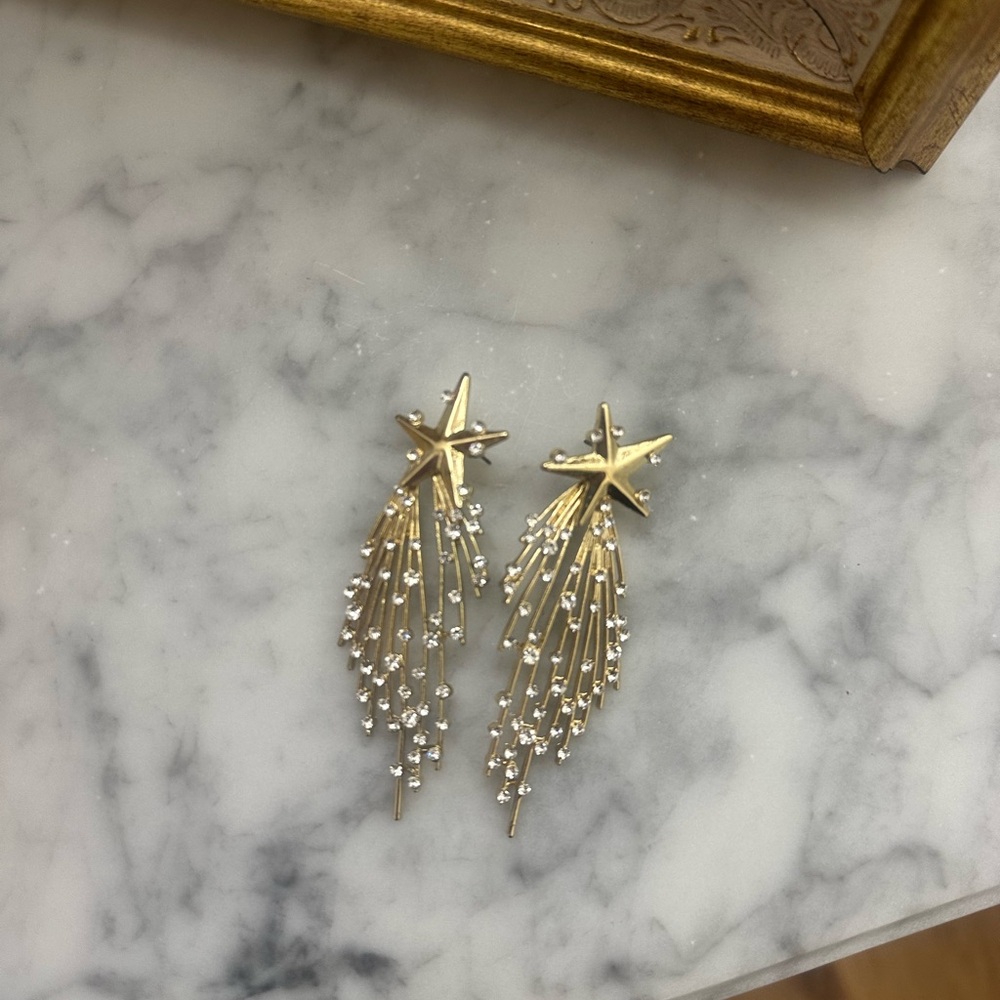 Gold Starburst Earrings